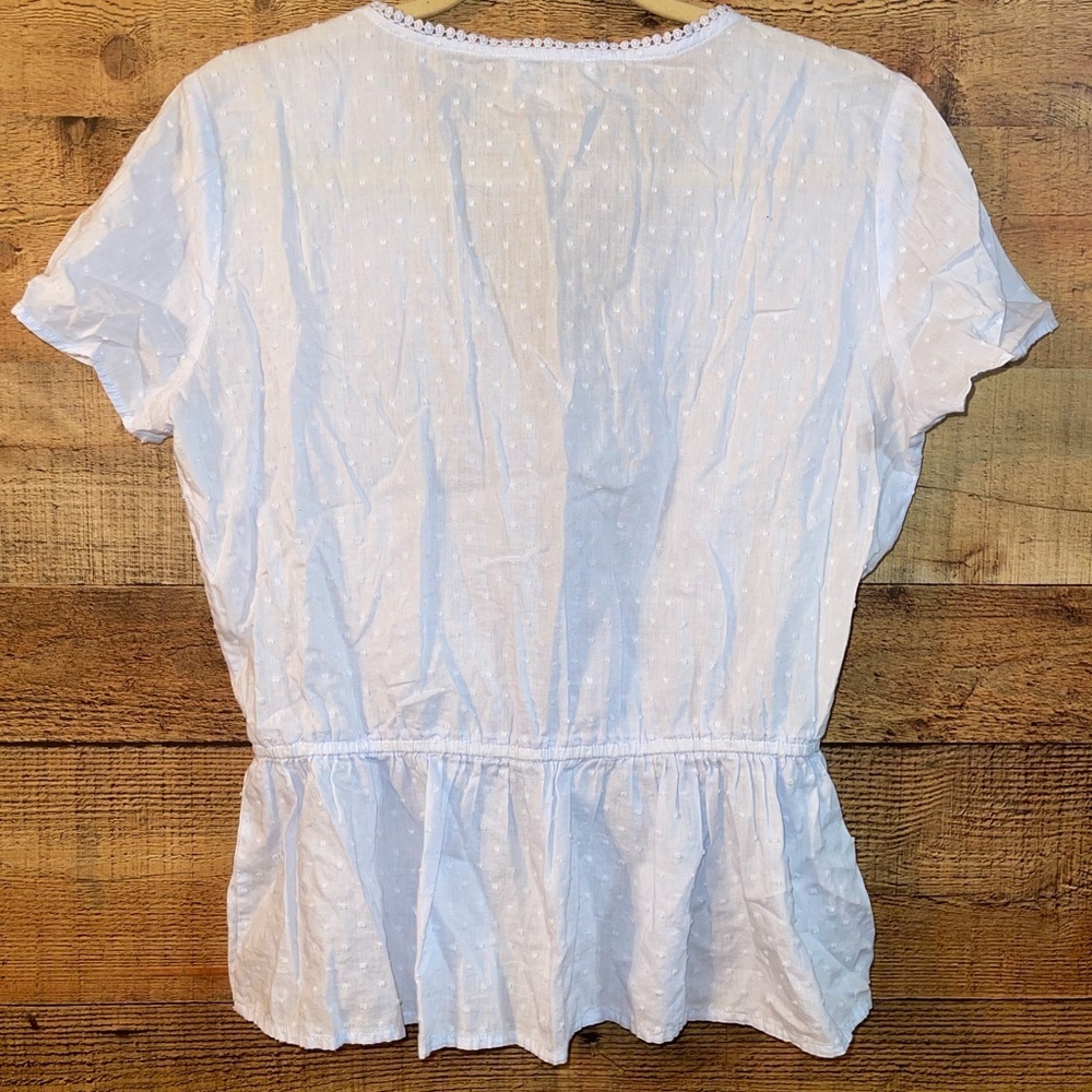 Loft polka dot ruffle blouse - Picture 5 of 5